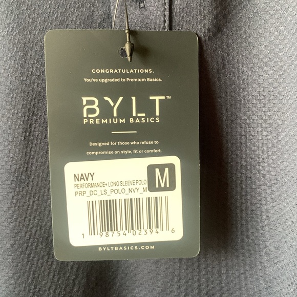 BYLT Basics Long Sleeve Polo - Picture 4 of 4